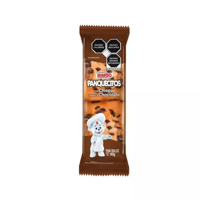 Panquecitos Bimbo Chispas de Chocolate, 2 pzas 140 gr.